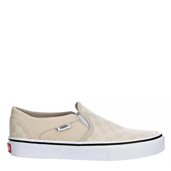 Vans Classic Beige Checkered Slip-Ons - Picture 1 of 8